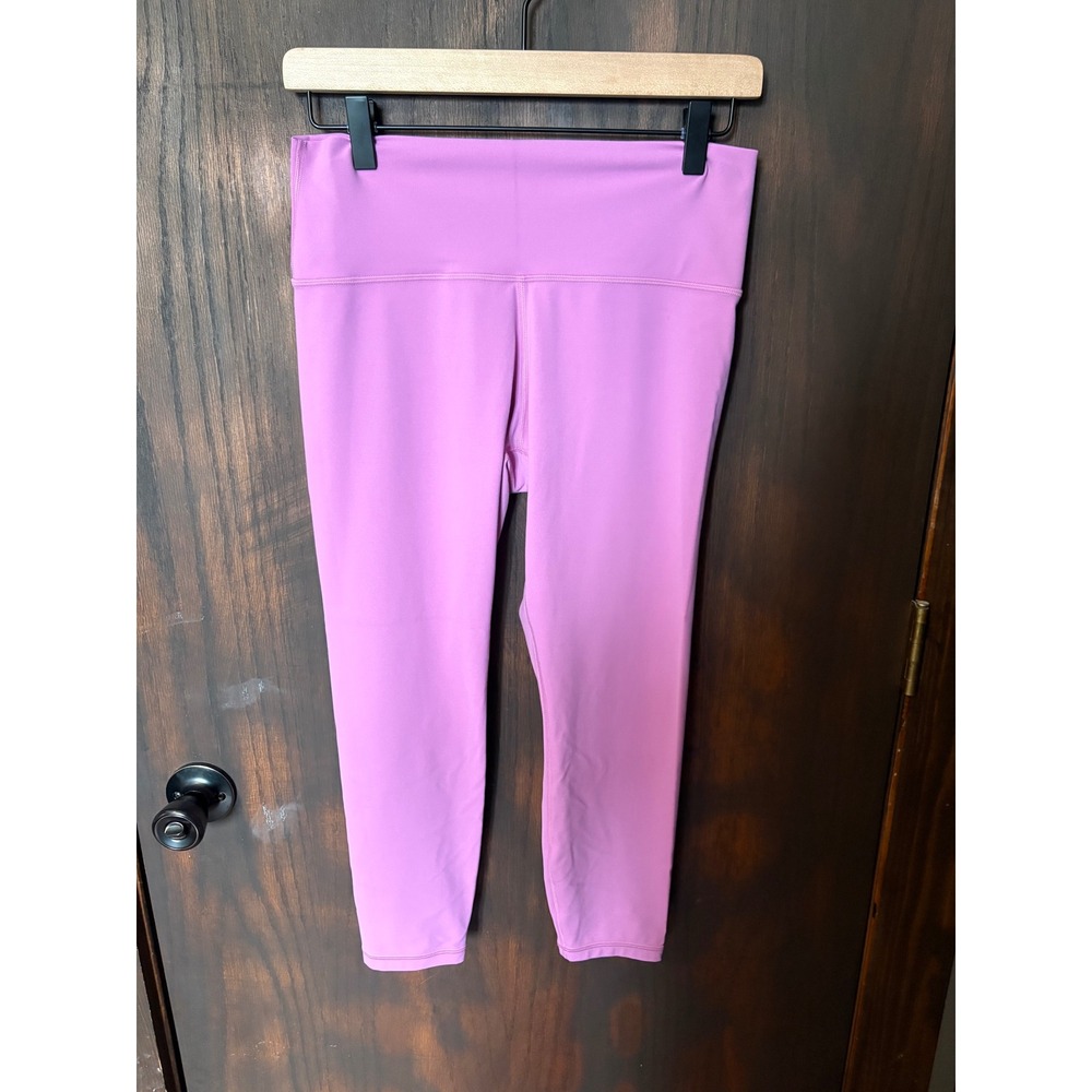 Athleta Transcend 7/8 Tight Leggings Purple High Waisted Yoga Pants Womens Large